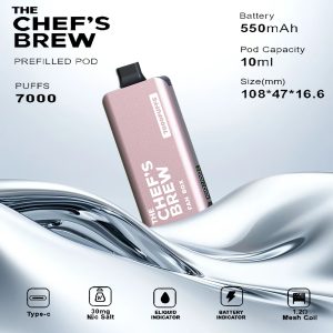 【THE CHEF’S BREW 廚師佳釀】可換彈電子煙套組｜米其林風味 x 陶瓷芯長效續航 7-11到付