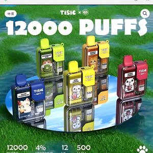 TISIC 貓 12000 Puffs 貓咪拋棄式電子煙｜可充電一次性主機｜大煙霧持久口感｜台灣現貨快速出貨
