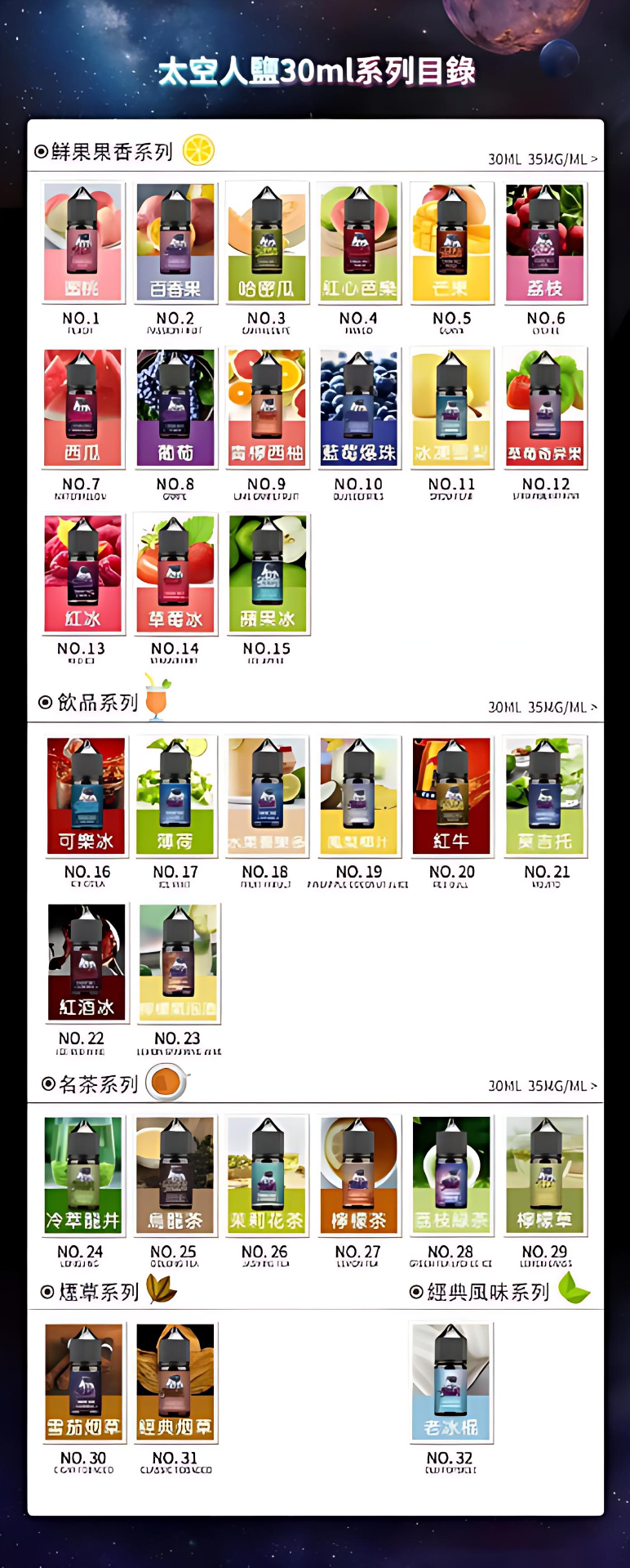 【太空人 SPACEMAN 煙油】丁鹽小煙油 30m/35mg|小煙專用煙油台灣電子菸批發|現貨供應 3 【太空人 SPACEMAN 煙油】丁鹽小煙油 30m/35mg|小煙專用煙油台灣電子菸批發|現貨供應 - 图片 3